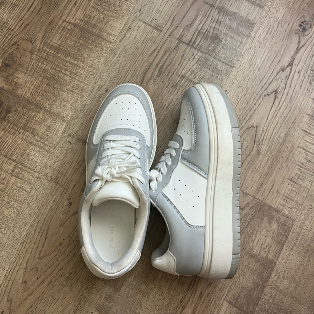 Madden Girl White and Gray Sneakers